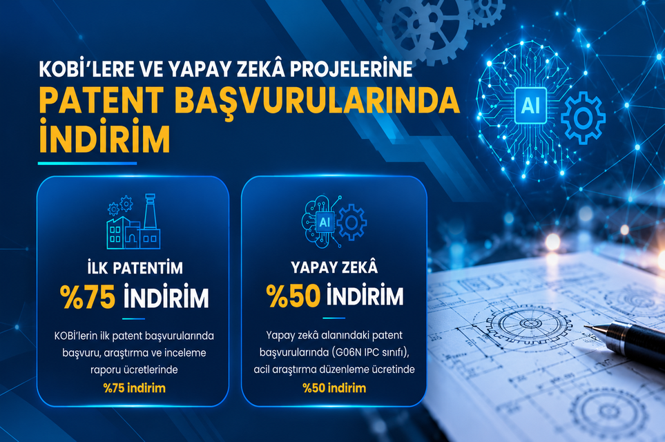KOBİ'lere ve Yapay Zekâ Projelerine Patent İndirimi